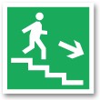 E13 Направление к эвакуационному выходу по лестнице вниз