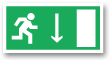 E09 Указатель двери эвакуационного выхода (правосторонний)